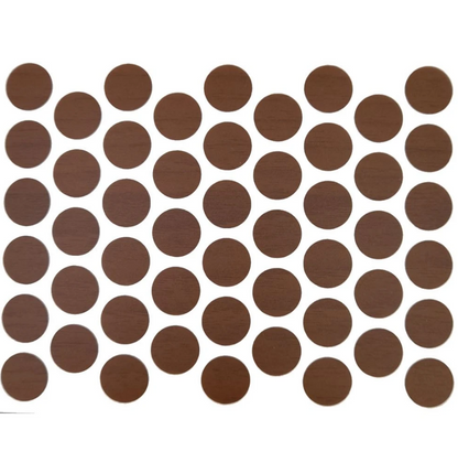 Schraubabdeckkappen Selbstklebend - Dunkle Walnuss 14mm