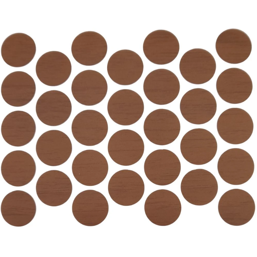 Schraubabdeckkappen Selbstklebend - Dunkle Walnuss 18mm