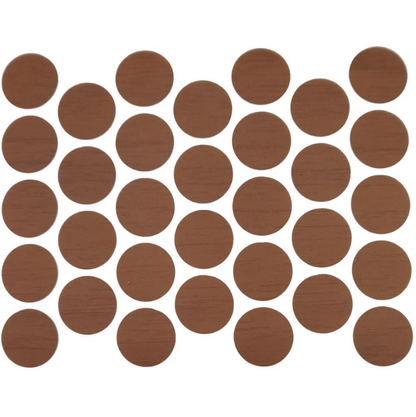 Schraubabdeckkappen Selbstklebend - Dunkle Walnuss 18mm