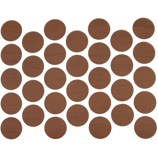 Schraubabdeckkappen Selbstklebend - Dunkle Walnuss 18mm