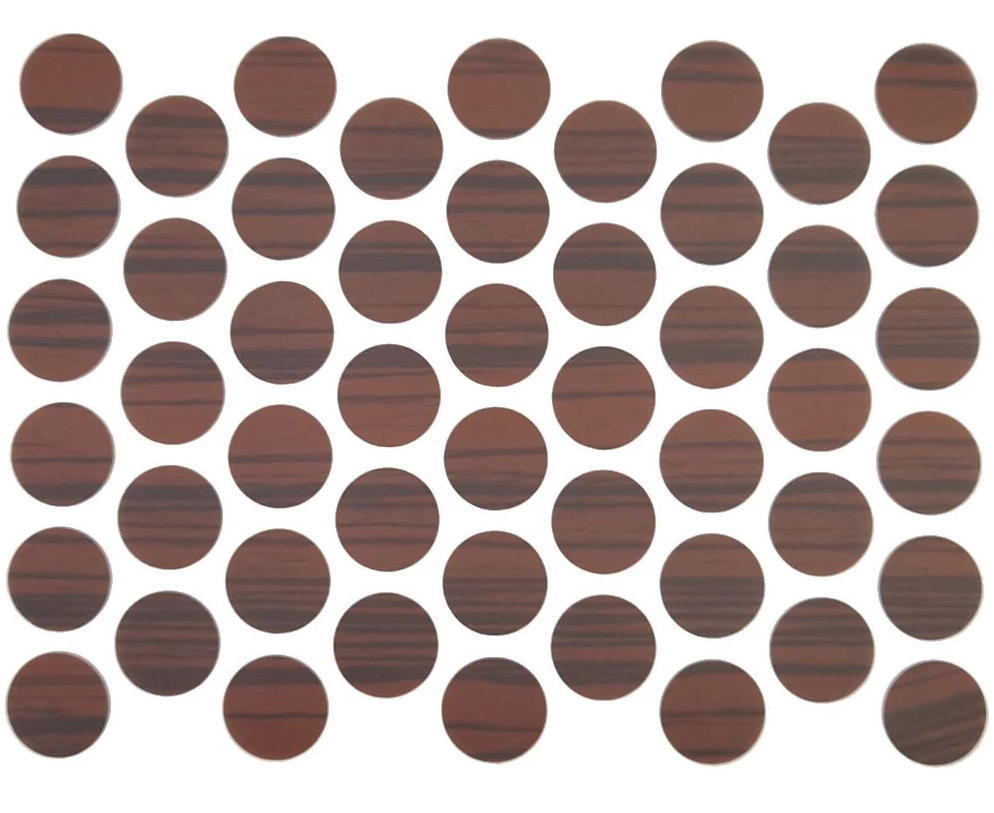 Schraubabdeckkappen Selbstklebend - Ebony 14mm