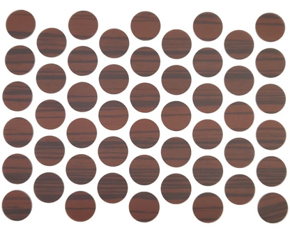 Schraubabdeckkappen Selbstklebend - Ebony 14mm