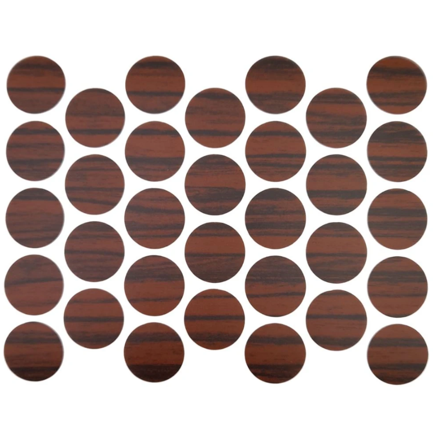 Schraubabdeckkappen Selbstklebend - Ebony 18mm