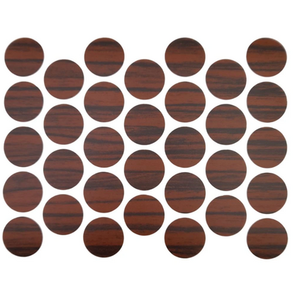 Schraubabdeckkappen Selbstklebend - Ebony 18mm