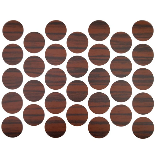 Schraubabdeckkappen Selbstklebend - Ebony 18mm