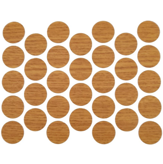 Schraubabdeckkappen Selbstklebend - Eiche 18mm