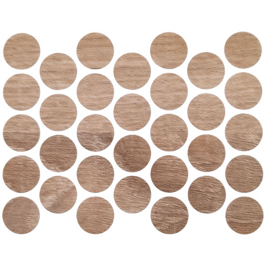 Schraubabdeckkappen Selbstklebend - Eiche Sonoma 18mm
