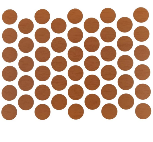 Schraubabdeckkappen Selbstklebend - Italienische Walnuss 14mm