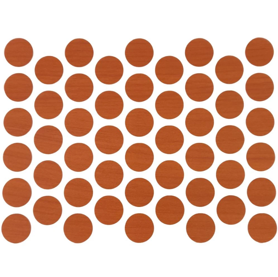 Schraubabdeckkappen Selbstklebend - Kirsche 14mm