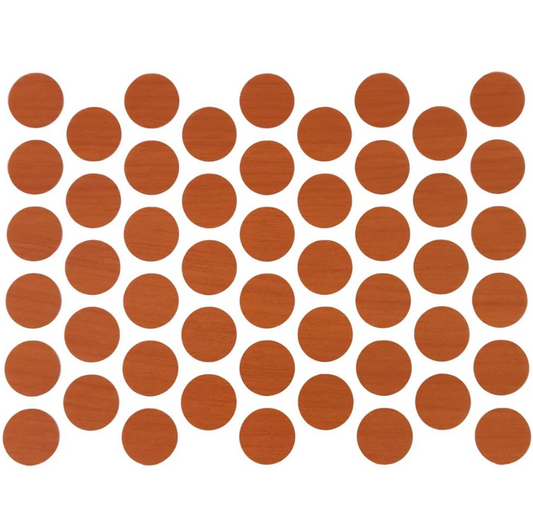 Schraubabdeckkappen Selbstklebend - Kirsche 14mm