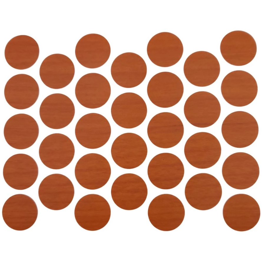 Schraubabdeckkappen Selbstklebend - Kirsche 18mm