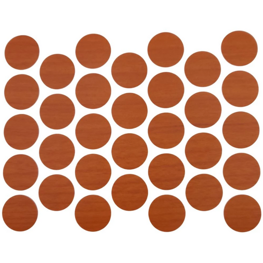 Schraubabdeckkappen Selbstklebend - Kirsche 18mm