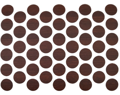 Schraubabdeckkappen Selbstklebend - Mahagoni 14mm