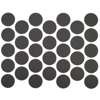 Schraubabdeckkappen Selbstklebend - Mattschwarz 18mm