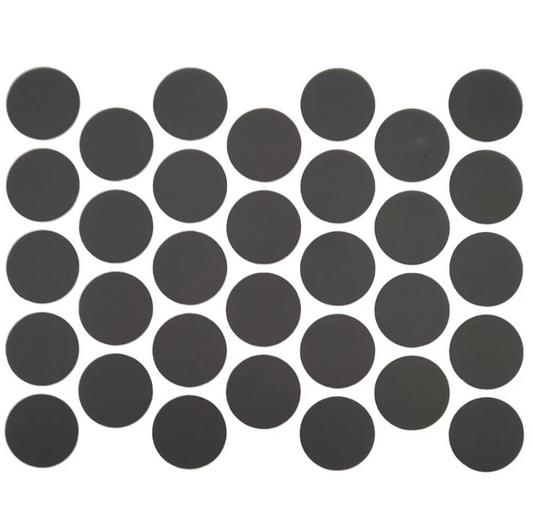 Schraubabdeckkappen Selbstklebend - Mattschwarz 18mm