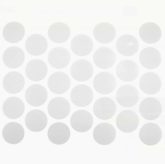 Schraubabdeckkappen Selbstklebend - Mattweiß 18mm