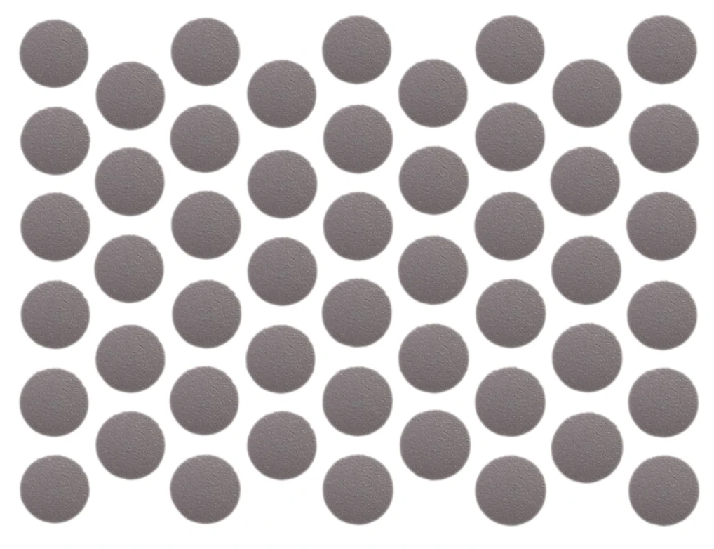 Schraubabdeckkappen Selbstklebend - Metallic Grau 14mm