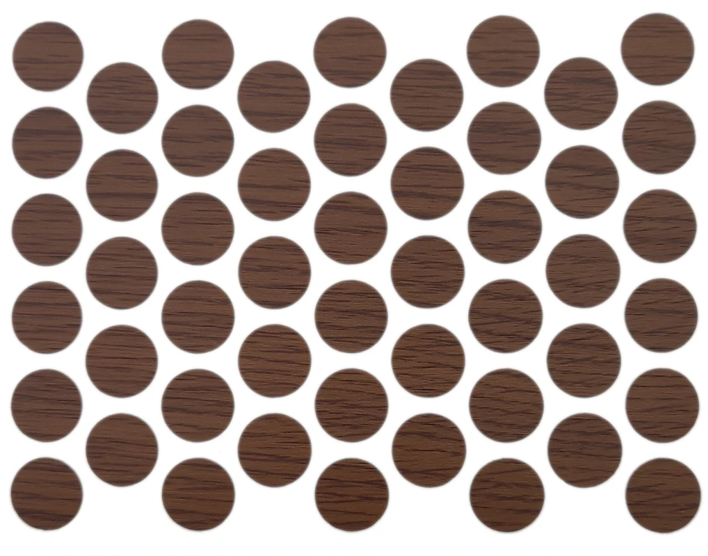 Schraubabdeckkappen Selbstklebend - Milas Walnuss 14mm