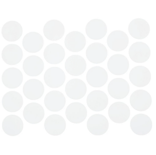 Schraubabdeckkappen Selbstklebend - Milchweiß 18mm