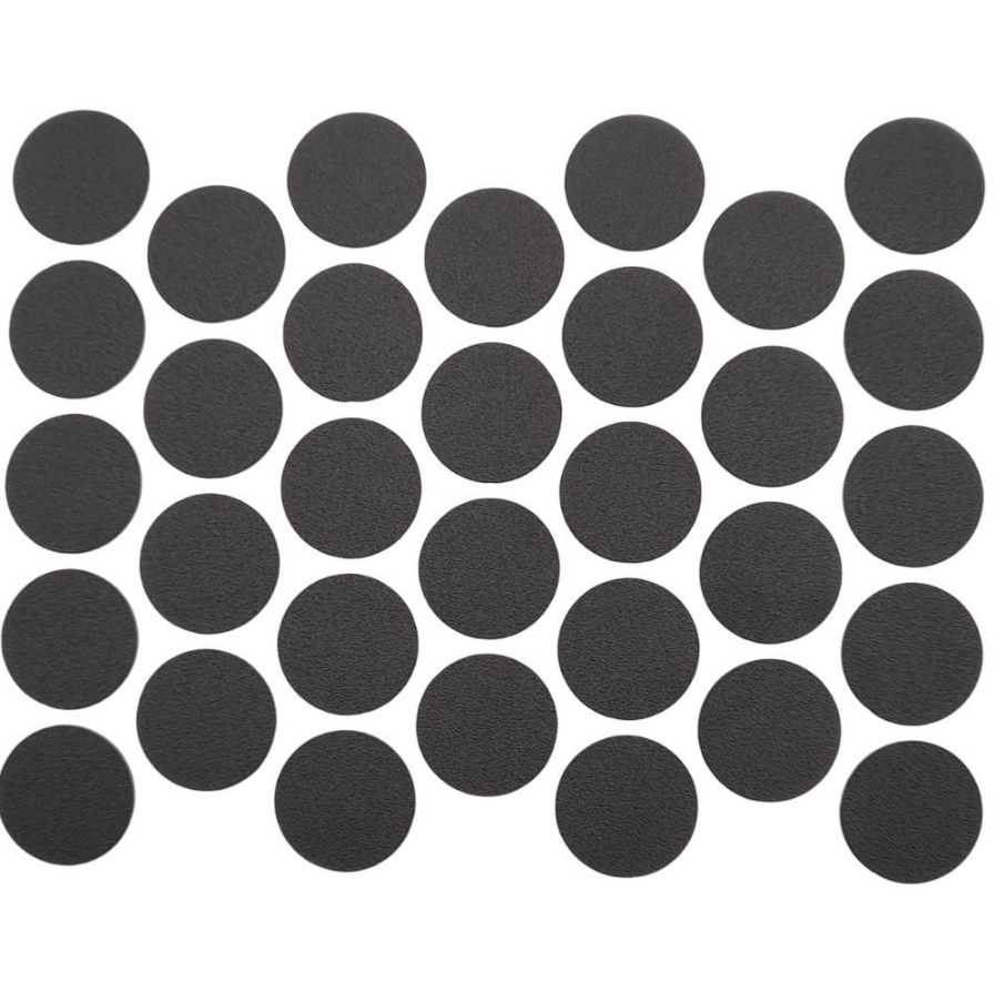 Schraubabdeckkappen Selbstklebend - Schwarz 18mm