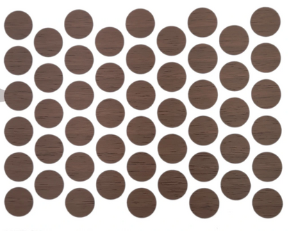 Schraubabdeckkappen Selbstklebend - Venezia Walnuss 14mm
