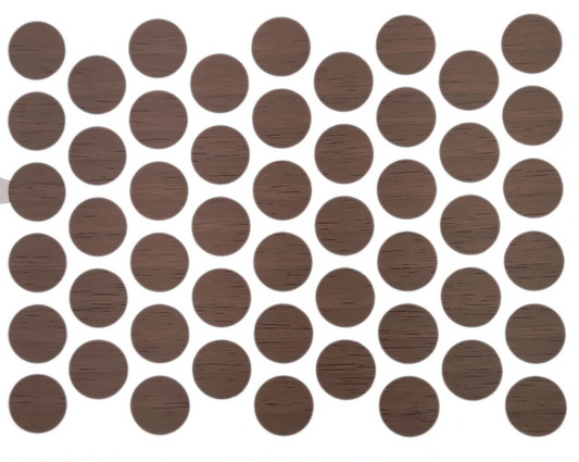 Schraubabdeckkappen Selbstklebend - Venezia Walnuss 14mm