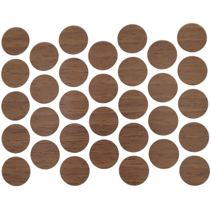 Schraubabdeckkappen Selbstklebend - Venezia Walnuss 18mm