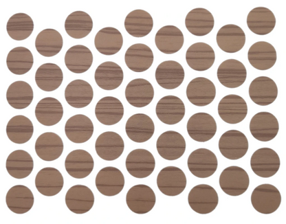 Schraubabdeckkappen Selbstklebend - Zebrano 14mm