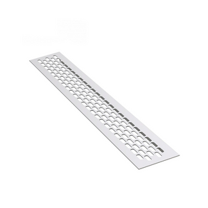Aluminium-Lüftungsgitter für Küchenarbeitsplatten / Sockel, 484x60mm Silber