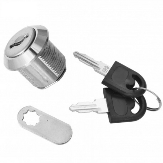 Briefkastenschloss mit Schlüssel 19x16mm, Chrom