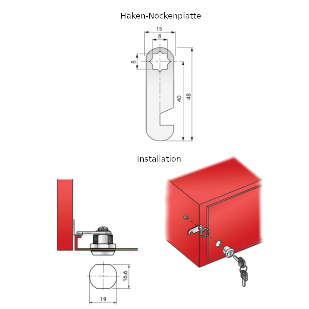 4-stellige Code-Schloss-Schlüssel-Aufbewahrung Wandmontage  Hochsicherheitsbox