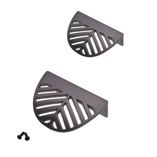 LEAF Edge Pull Möbelgriff 32mm (60mm Gesamtlänge) - Perlmutt Silber