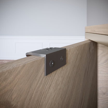 LEAF Edge Pull Möbelgriff 32mm (60mm Gesamtlänge) - Perlmutt Silber