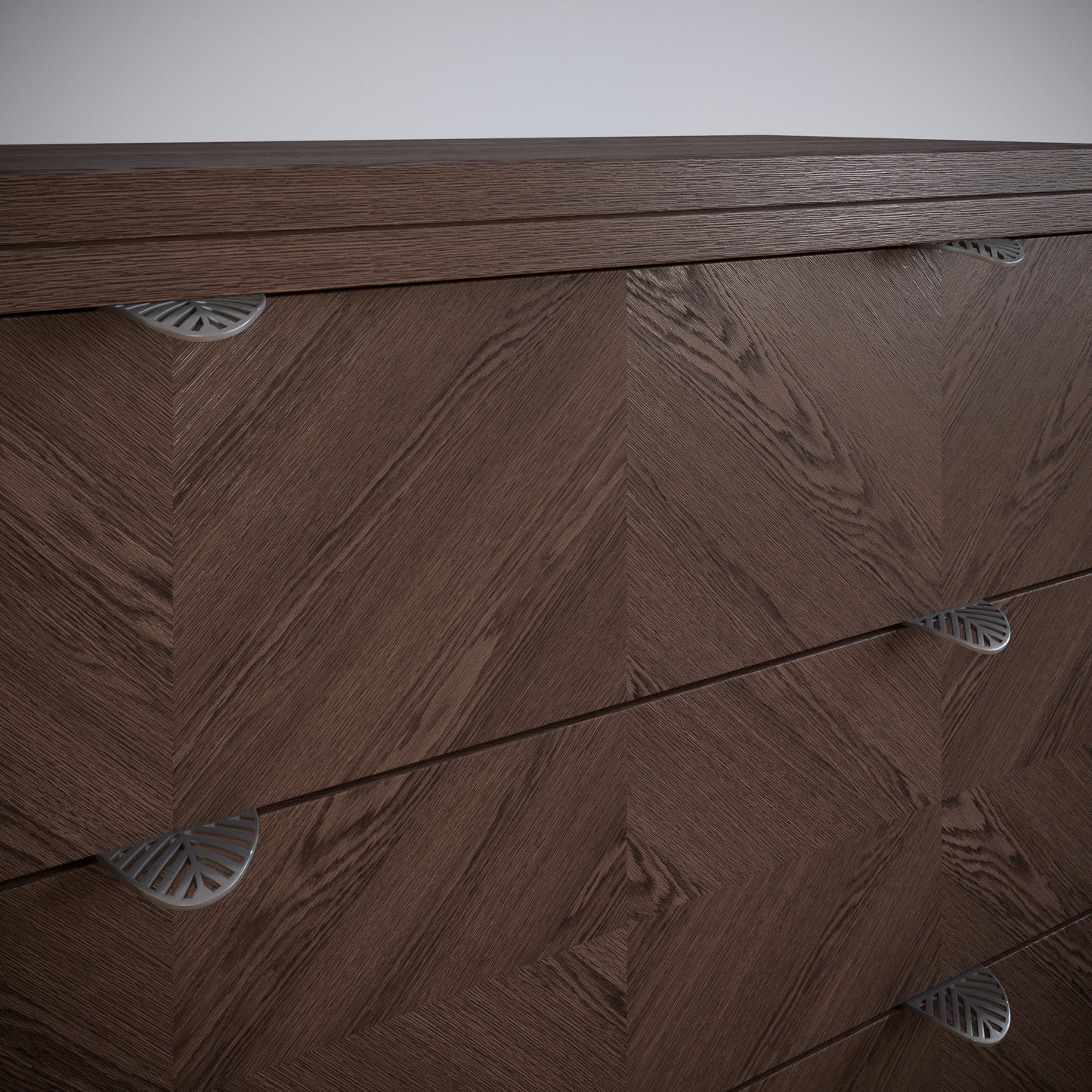 LEAF Edge Pull Möbelgriff 32mm (60mm Gesamtlänge) - Perlmutt Silber