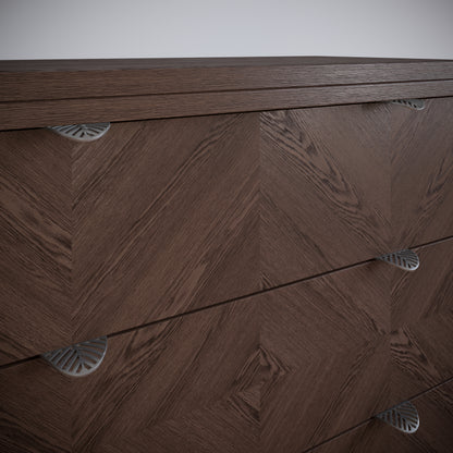 LEAF Edge Pull Möbelgriff 32mm (60mm Gesamtlänge) - Perlmutt Silber