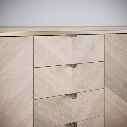 LEAF Edge Pull Möbelgriff 32mm (60mm Gesamtlänge) - Perlmutt Silber