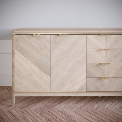 LEAF Edge Pull Möbelgriff 64mm (118mm Gesamtlänge) - Messing Gold