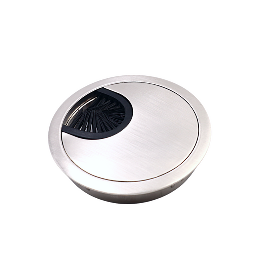 Metall Kabeldurchführung 60mm, Gebürsteter Stahl