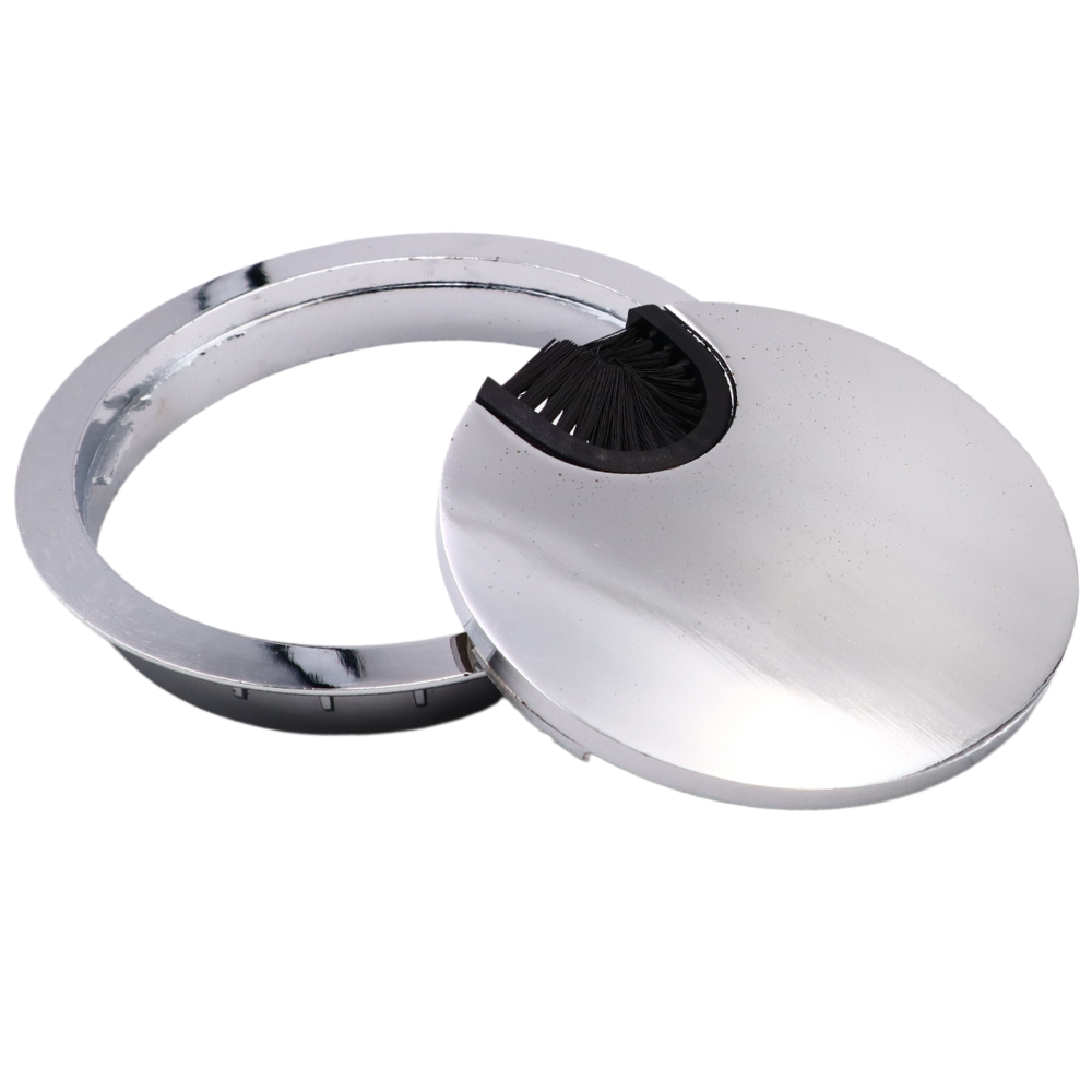 Metall Kabeldurchführung 80mm, Chrom