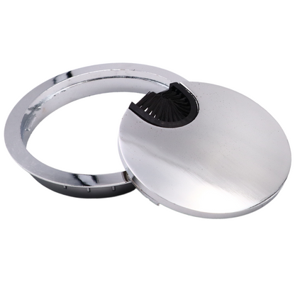 Metall Kabeldurchführung 80mm, Chrom
