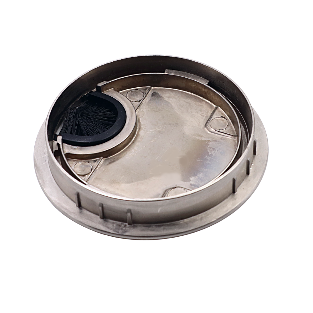 Metall Kabeldurchführung 80mm, Gebürsteter Stahl