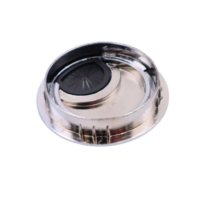 Metall-Kabeldurchführung mit Gummiloch - Chrom Ø60mm