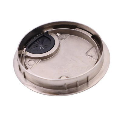 Metall-Kabeldurchführung mit Gummiloch - Gebürsteter Stahl Ø80mm