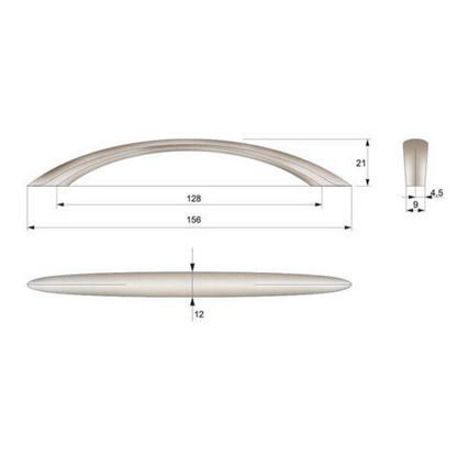 Möbelgriff 128mm UZ04 - Satin