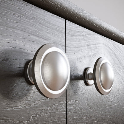 Möbelknopf, Gebürsteter Stahl