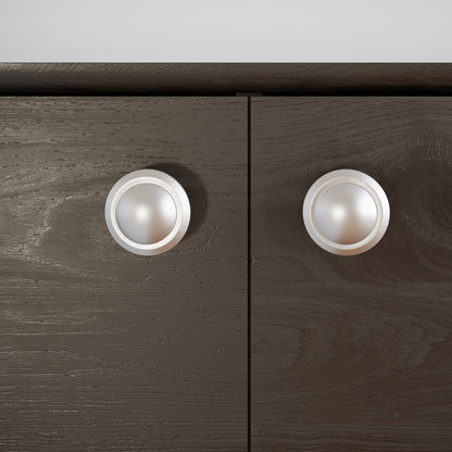 Möbelknopf, Gebürsteter Stahl