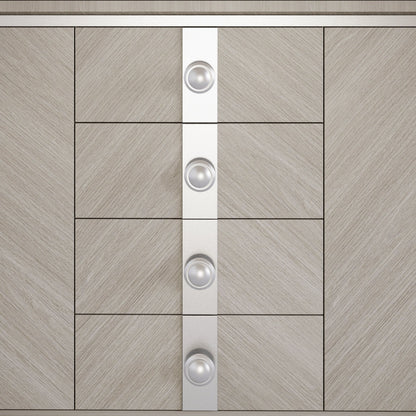 Möbelknopf, Gebürsteter Stahl