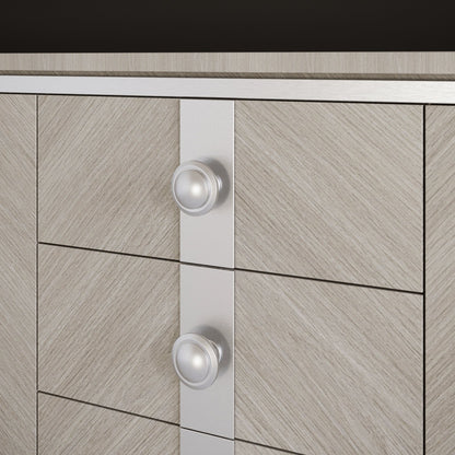 Möbelknopf, Gebürsteter Stahl