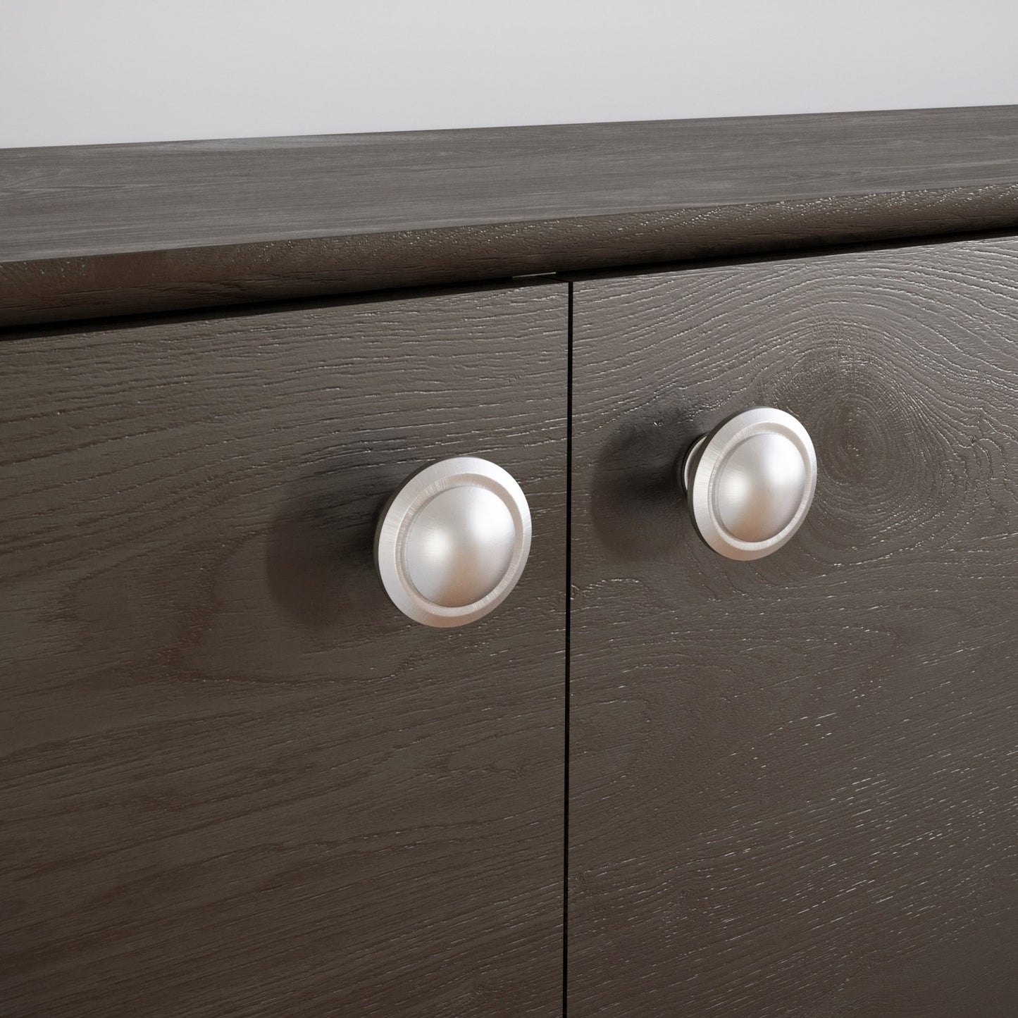 Möbelknopf, Gebürsteter Stahl