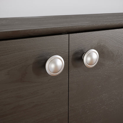 Möbelknopf, Gebürsteter Stahl